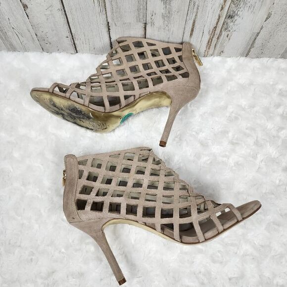 Michael Michael Kors Yvonne Suede Booties Tan  Size 8 - Picture 1 of 10
